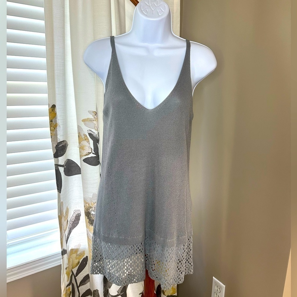 L love Blue Lightweight Knit Sweater tank Size M